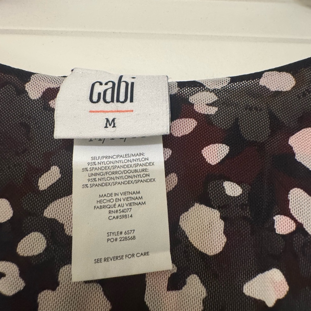 CAbi Black and White Patterned/red floral reversible dress - Picture 2 of 3